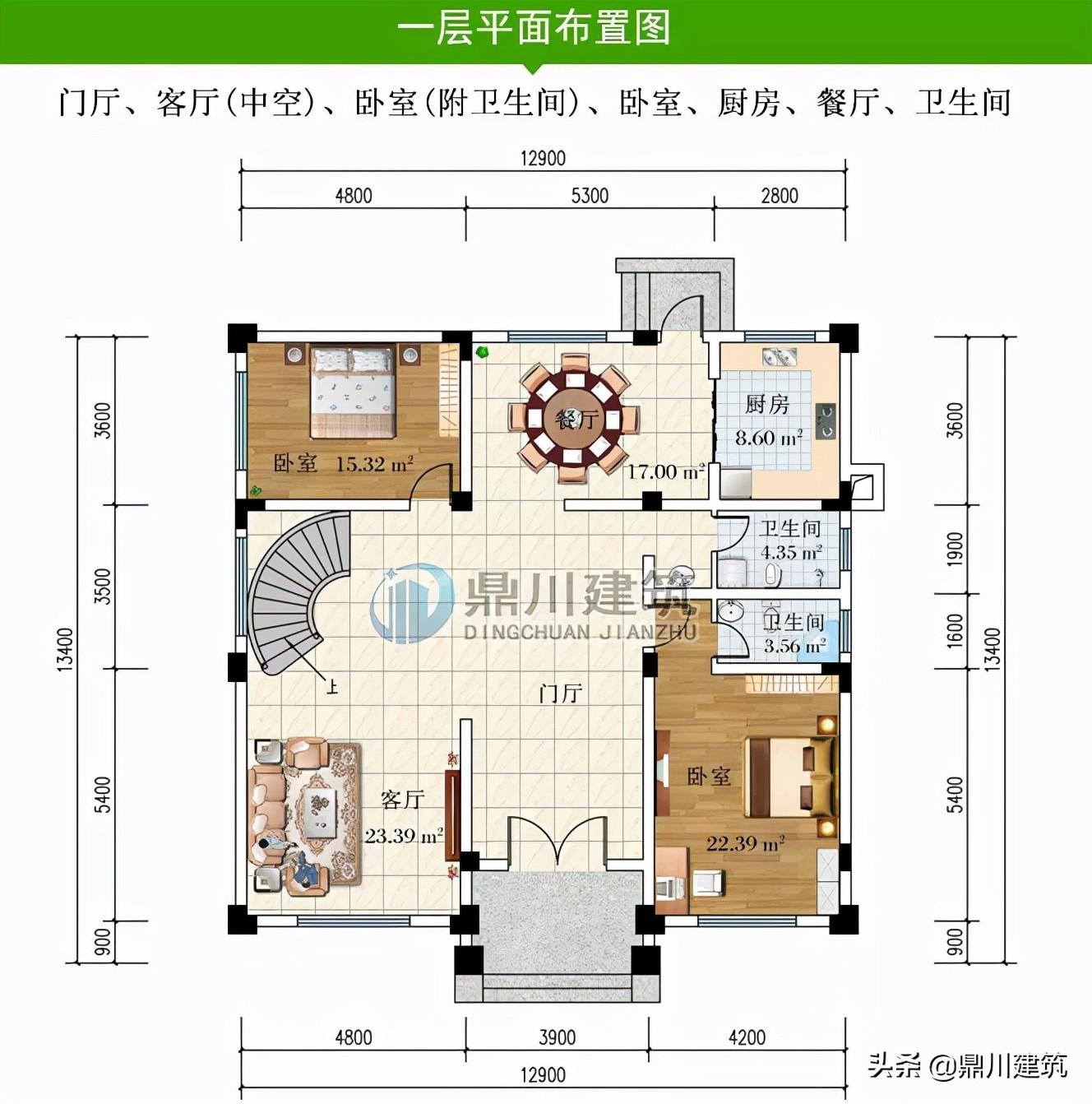 别墅室内装修实景图（复式旋转楼梯别墅装修效果图）-18