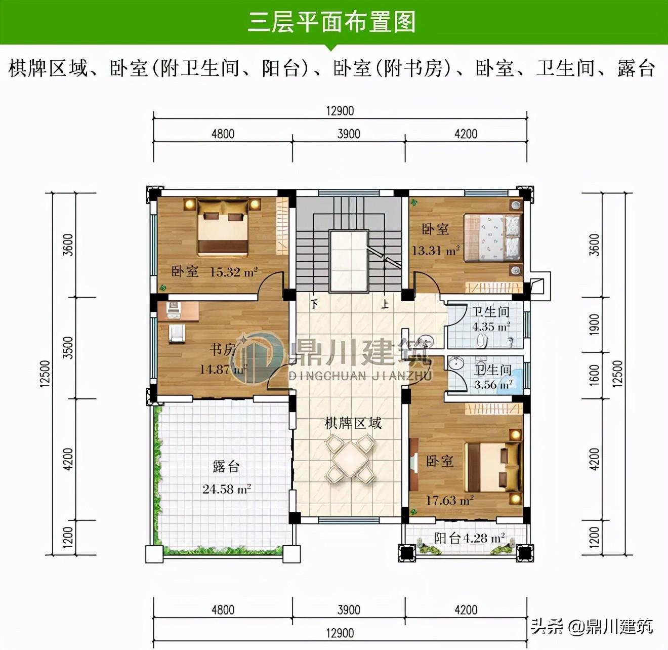 别墅室内装修实景图（复式旋转楼梯别墅装修效果图）-20