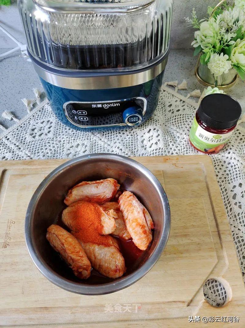 空气炸锅奥尔良烤鸡翅的腌制方法和配料-2