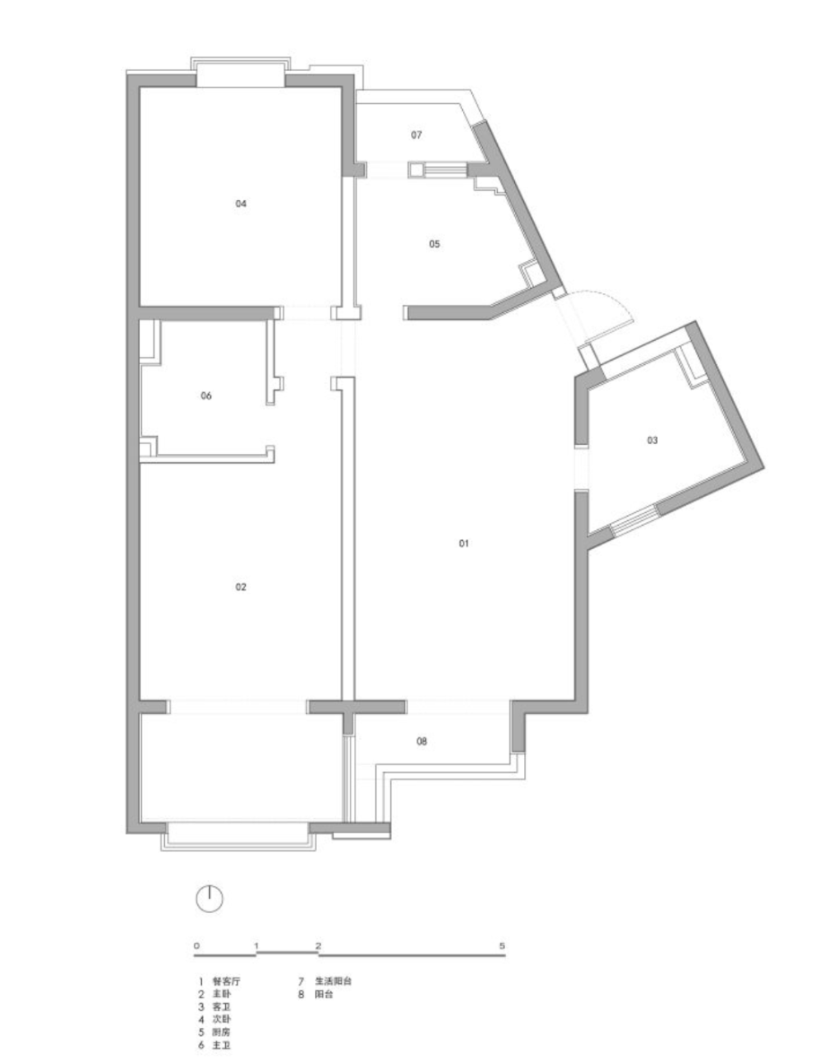 两室两厅改成三室一厅效果图-1