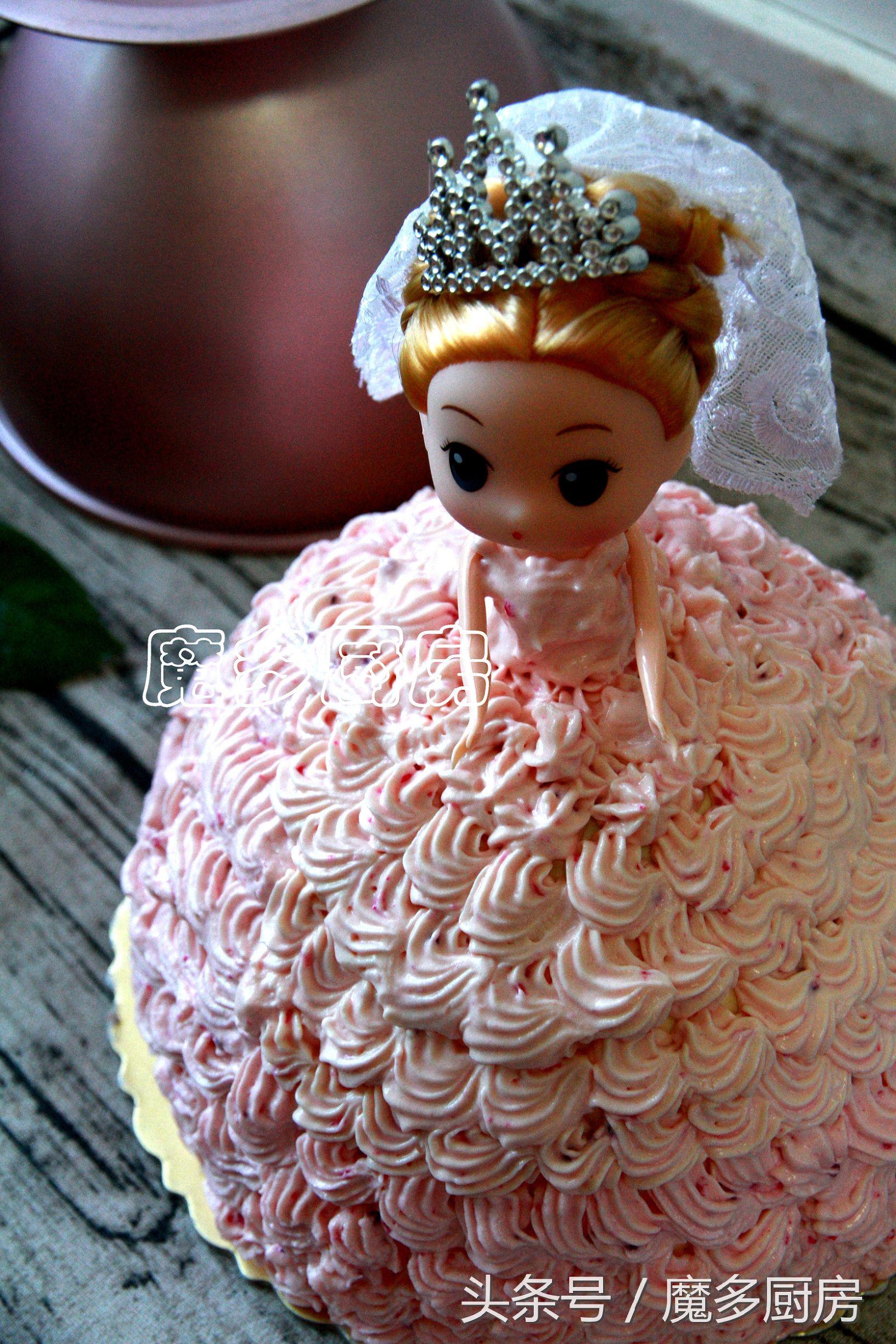 制作芭比蛋糕的过程（芭比公主生日蛋糕）-2