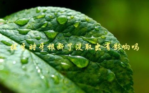 拔牙时牙根断了没取出有影响吗，该如何处理